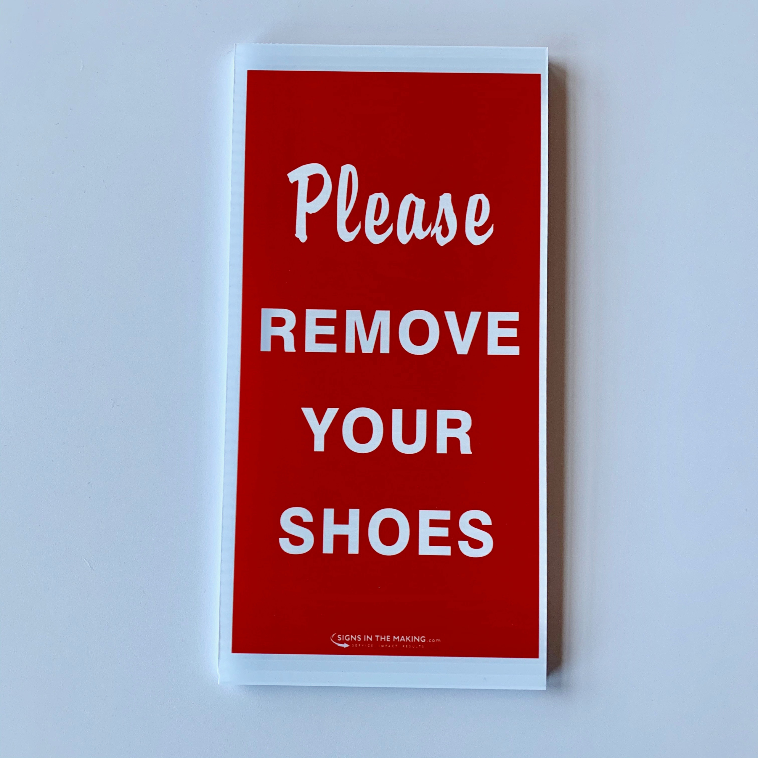 Remove Shoes Signs - Standard